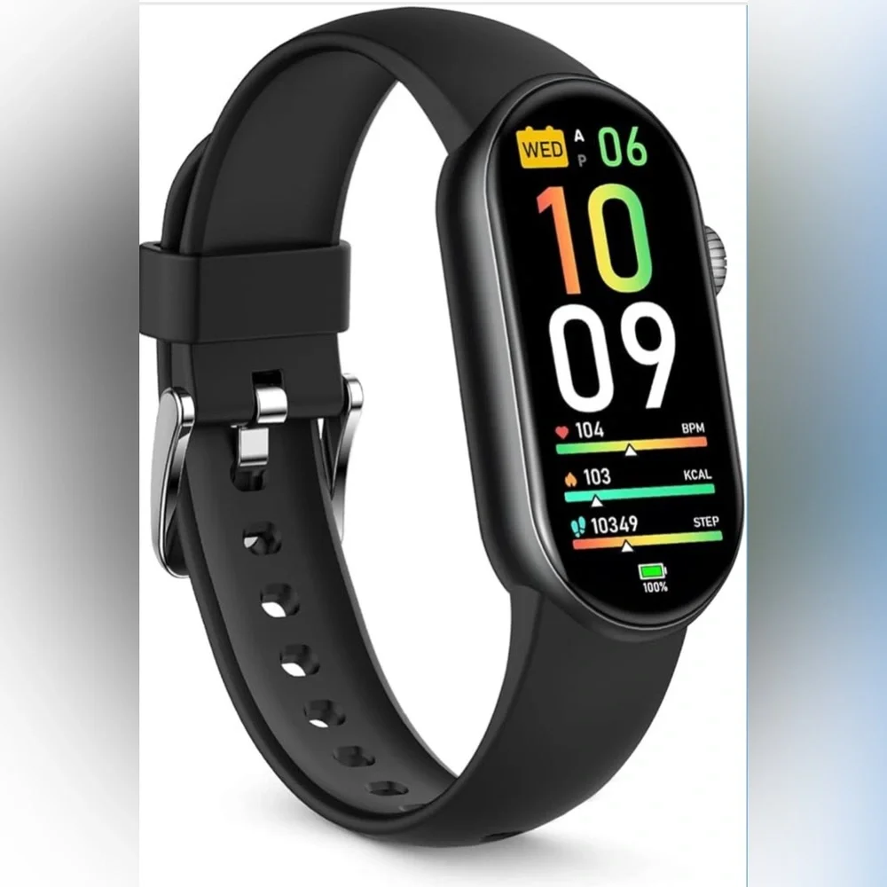 FITVII Slim Fitness Tracker AMOLED - Black